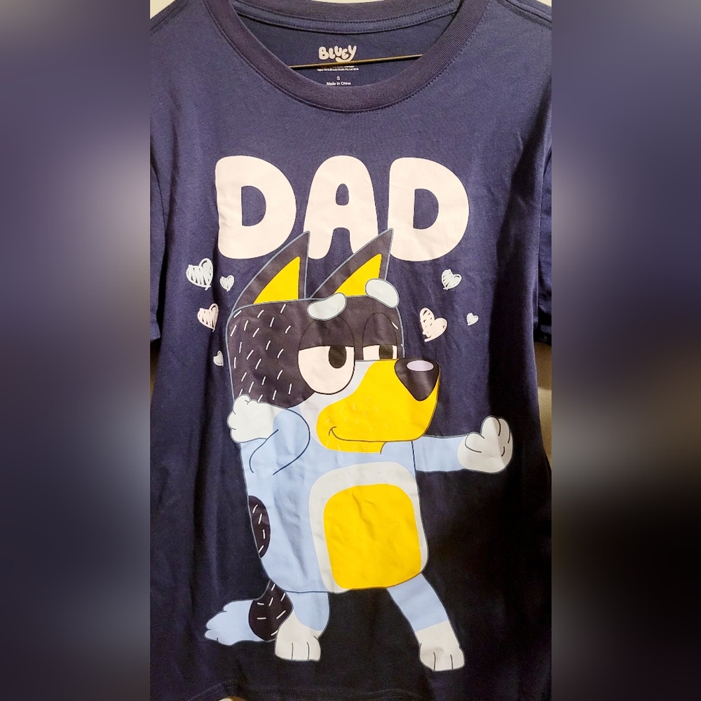 Blue Graphic T-Shirt with Cartoon Design